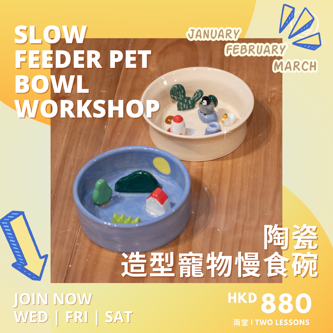 【造型寵物慢食碗 Interactive Slow Feeder Pet Bowl Workshop】(兩堂・2 lessons)
